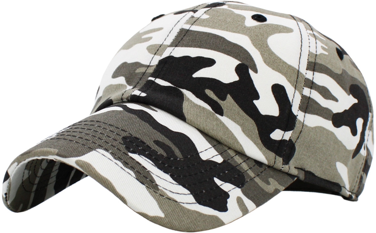 City Camouflage Low Profile Baseball Caps Front Side View